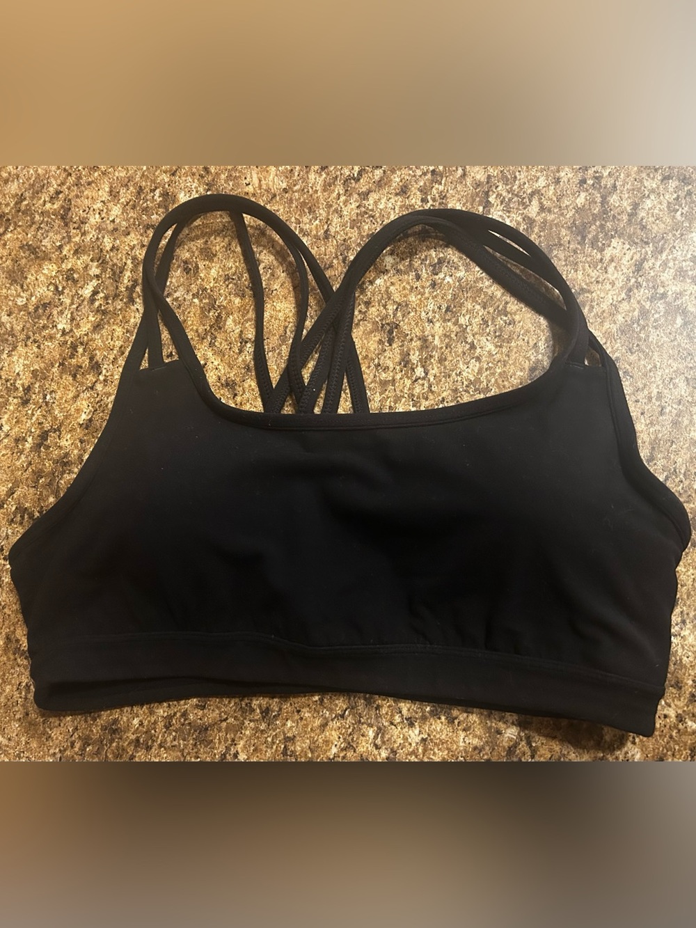 Athleta Black Strappy Back Athletic Bra